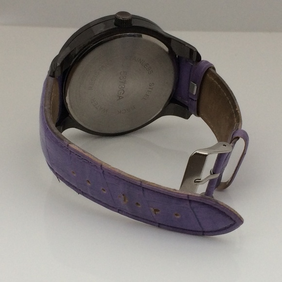 Techno Master Men Watch Purple Band Analog Wrist - Picture 5 of 8